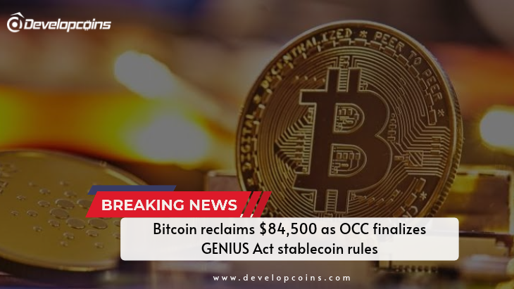 Bitcoin reclaims $84,500 as OCC finalizes GENIUS Act stablecoin rules