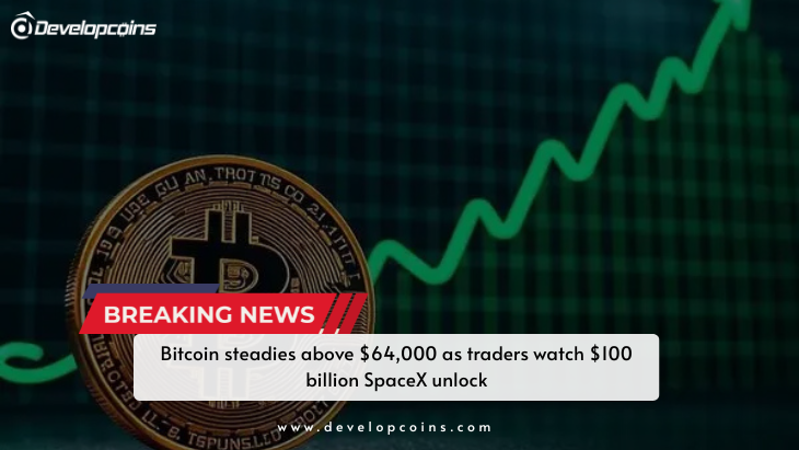 Bitcoin steadies above $64,000 as traders watch $100 billion SpaceX unlock