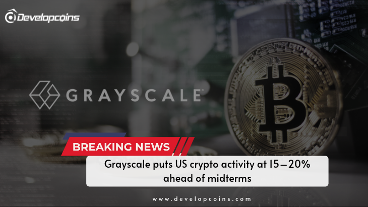 Grayscale puts US crypto activity at 15–20% ahead of midterms